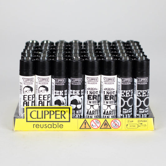 CLIPPER | "Nerd Sentences," Classic Display of 48 Lighter ONE
