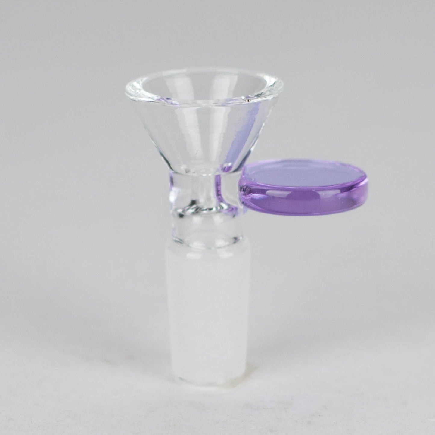 Glass bowl with color round handle for 14 mm Pack of 3 Bowl · Banger · Oil Burner 777 Smoke Light Purple [Pack of 3]