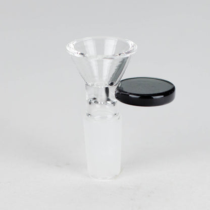 Glass bowl with color round handle for 14 mm Pack of 3 Bowl · Popper 777 Smoke Grey [Pack of 3]