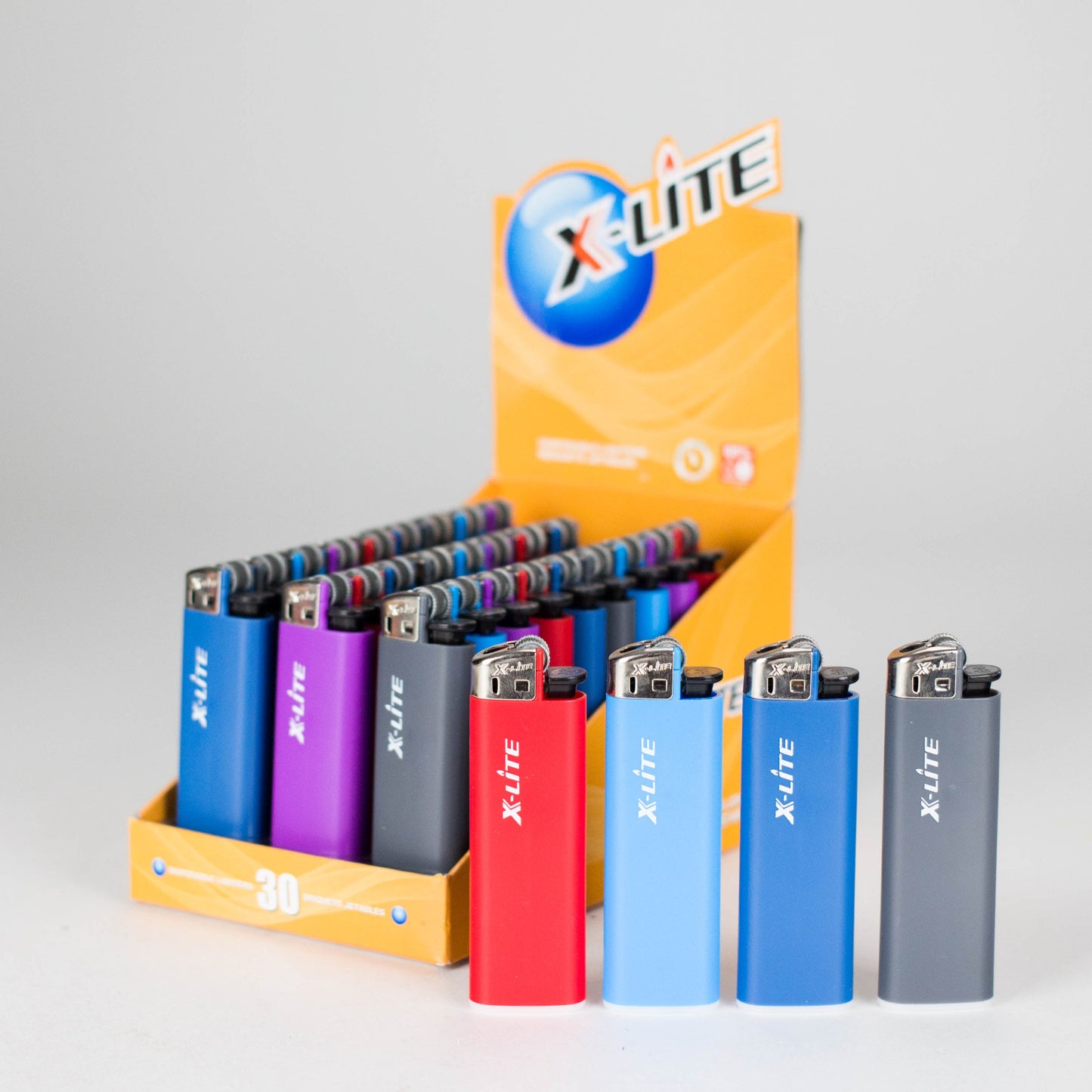 X-lite | 4-Tier Lighter Display Stand [XLC-102-DIS] – Holds 102 Assorted Lighters Lighter ONE