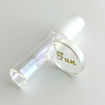 Fortune | Electroplate 14mm Glass Popper Bowl With Gold Logo Bowl · Popper Fortune Frosted Rainbow