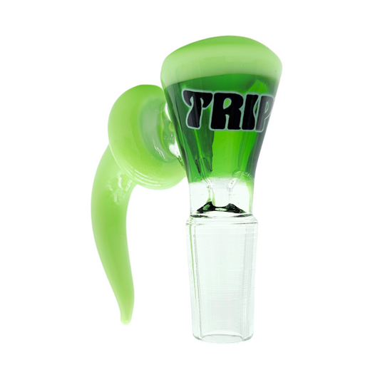Trippy Glass Bong Bowl With Solid Color Horn - Assorted Colours Bowl · Banger · Oil Burner Small Biz Distributors