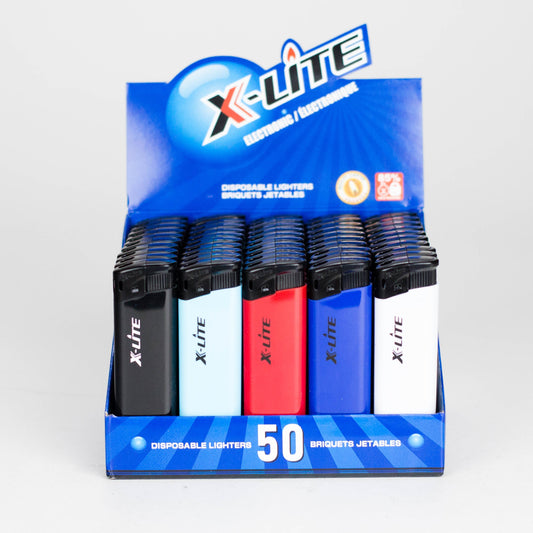 X-Lite | Disposable Electronic Lighters – 50 Pack Display [XLC8025/500] Lighter ONE