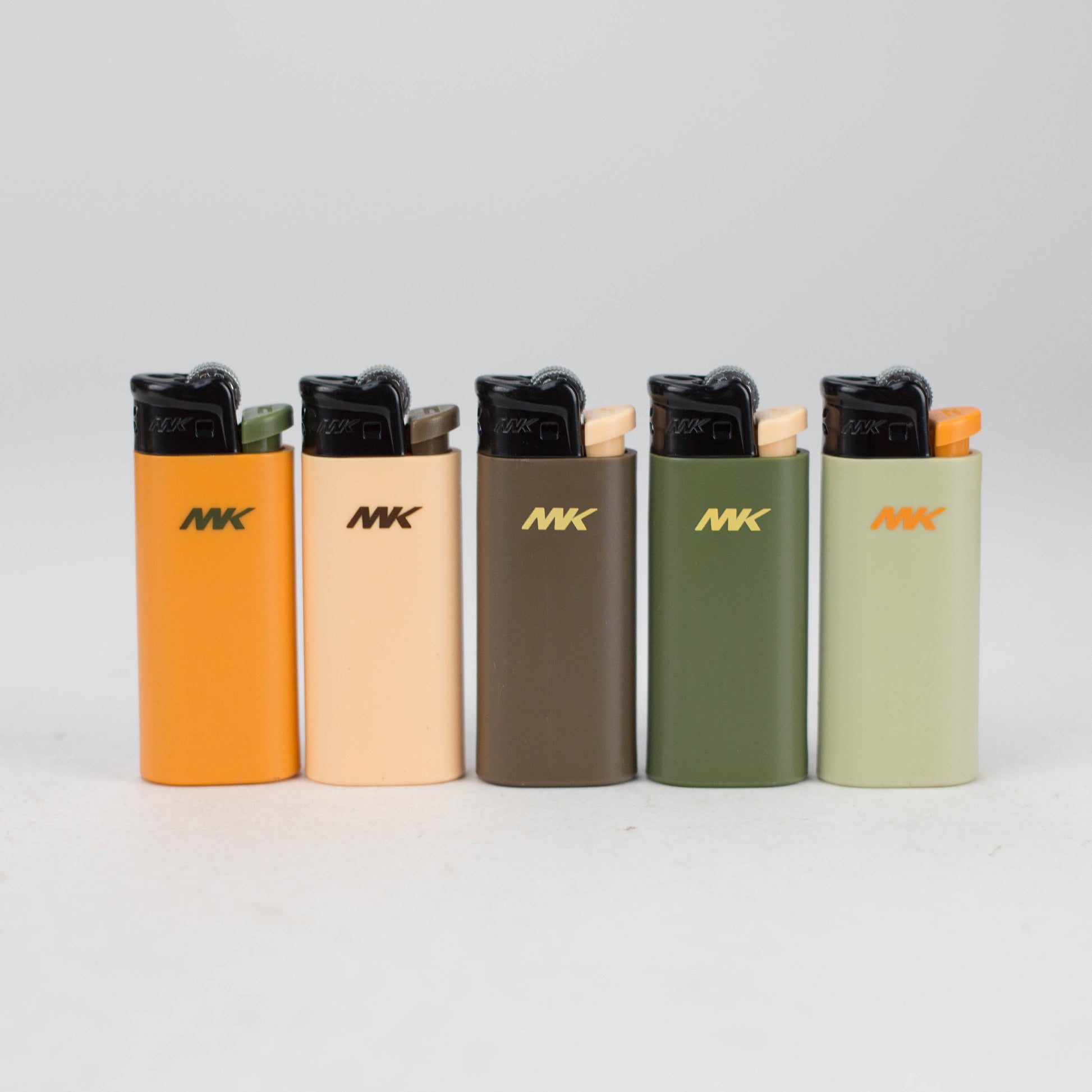 MK Lighter | Outdoor Regular Flame, Flint Strike Disposable Pocket Lighters - Display of 50 Lighter ONE