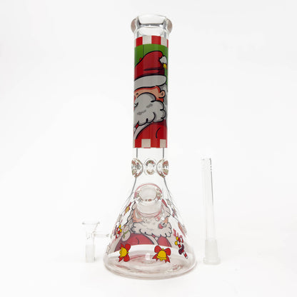 14" Holiday Series 7mm Thick Glass Water Bong – Glow in the Dark Glass Bong LEHIGH WHOLESALE