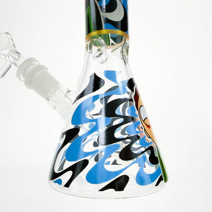 10" Glass Beaker Bong with R&M Design [FT09] Glass Bong LEHIGH WHOLESALE