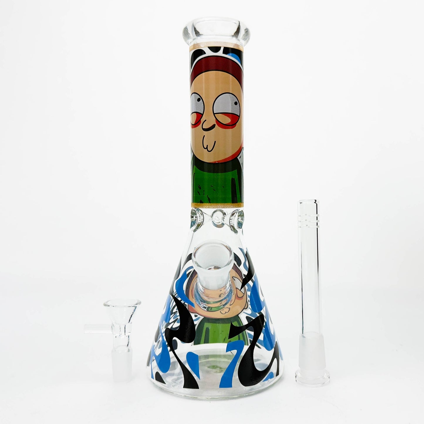10" Glass Beaker Bong with R&M Design [FT09] Glass Bong LEHIGH WHOLESALE