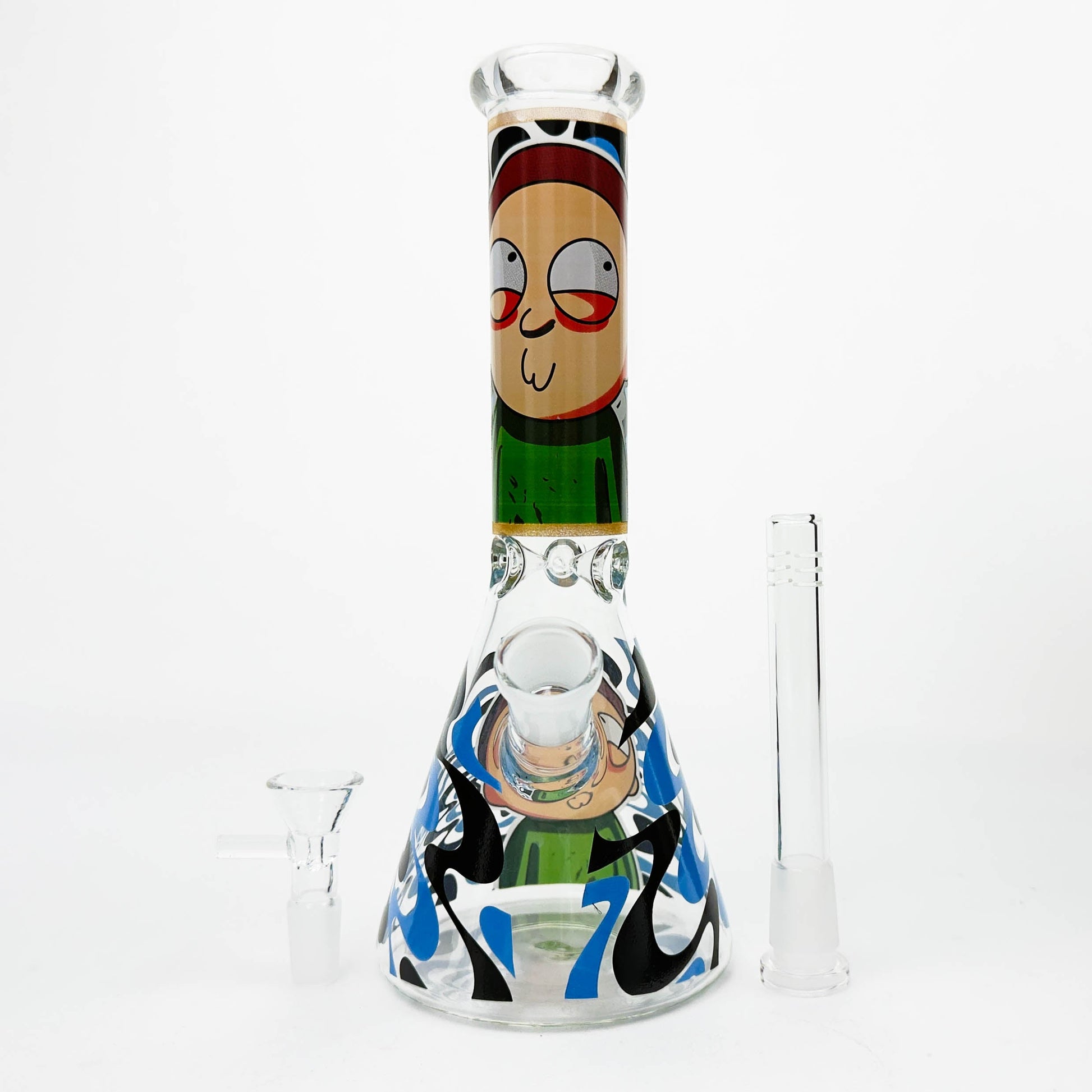 10" Glass Beaker Bong with R&M Design [FT09] Glass Bong LEHIGH WHOLESALE