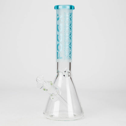FOGGX | 14" Sandblasted Beaker Glass Water Pipe – 7mm Thick [FT292] Glass Bong LEHIGH WHOLESALE Sky Blue
