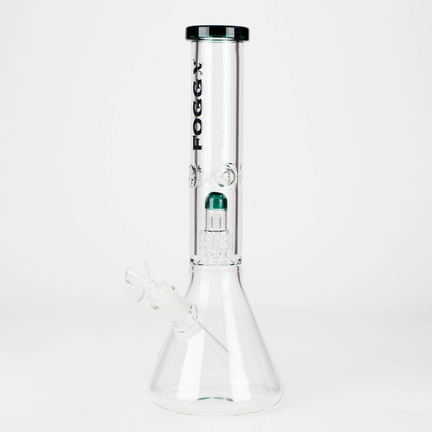 FOGGX | 14" Glass Water Pipe with Percolator [FT187] Glass Bong LEHIGH WHOLESALE Teal
