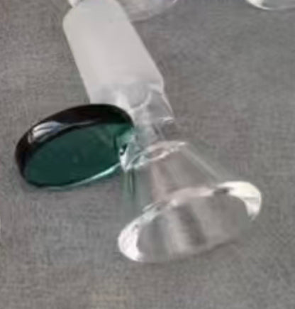 Glass bowl with color round handle for 14 mm Pack of 3 Bowl · Popper 777 Smoke