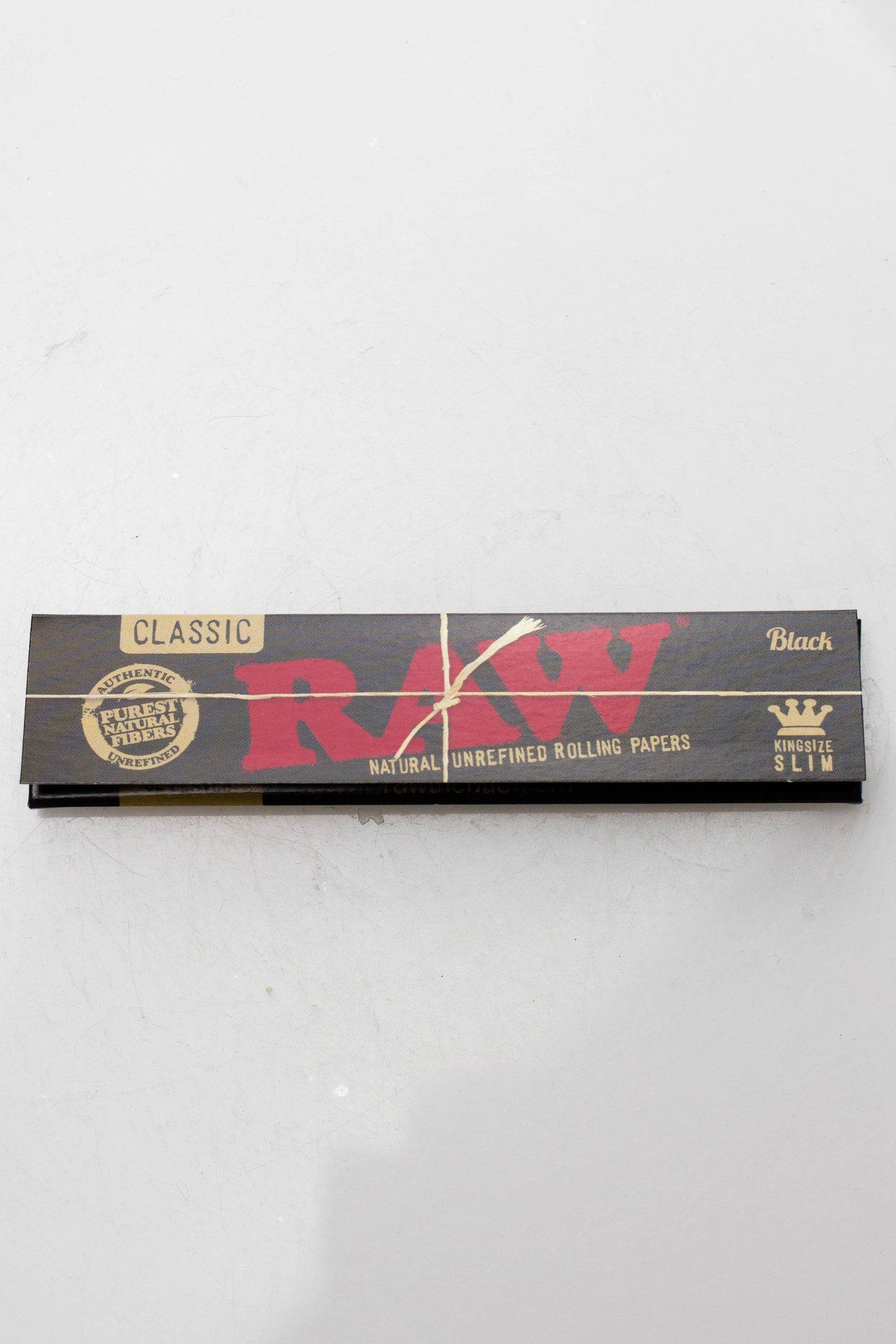 RAW Black Natural Unrefined Rolling Paper 1 - 1/4" Size ONE King Slim