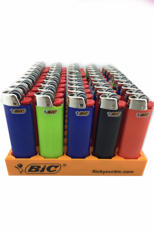 Bic Maxi Regular Lighter - Display of 50 Lighter ONE Solid Color