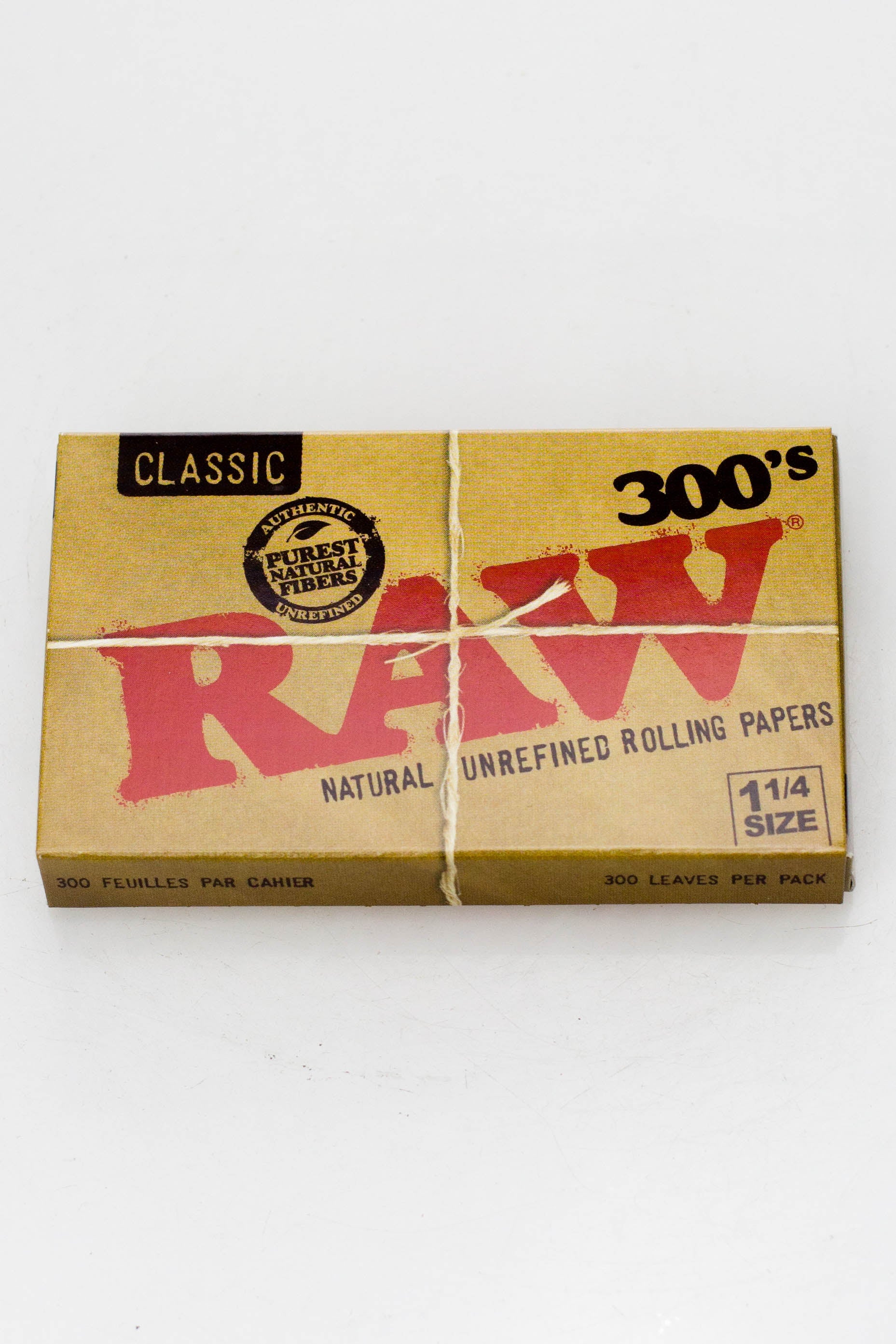 RAW 300's. Natural Unrefined - 20 packs 1 - 1/4" Size ONE