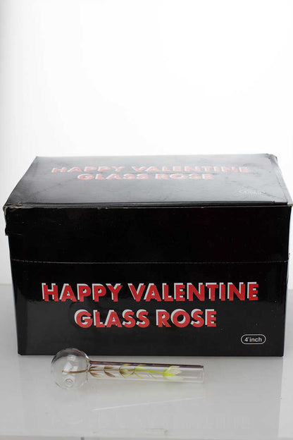 Happy valentine love rose Oil burner pipe - pack of 24 Oil Burner ONE 4 inches Box