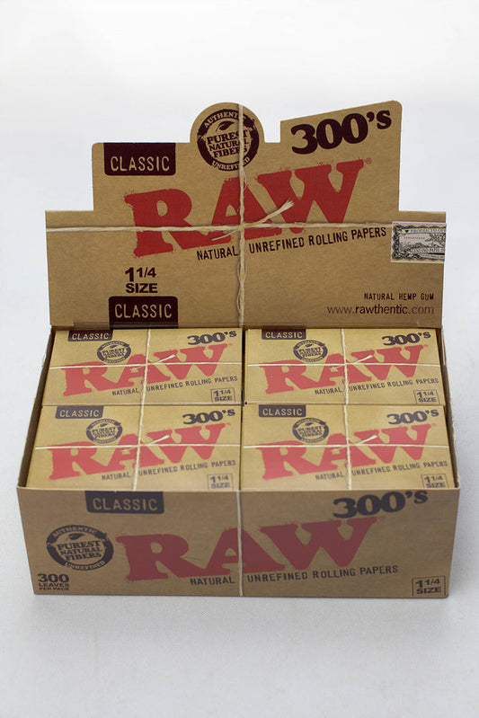 RAW 300's. Natural Unrefined - 20 packs 1 - 1/4" Size ONE