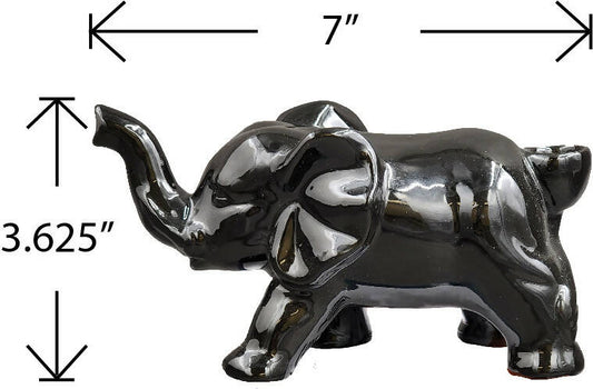Elephant Novelty Pipe - Black Color Ceramic Pipe Roast and Toast Gifts