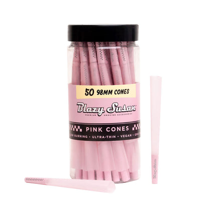 Blazy Susan | Pink 98mm Cones Pack of 50 Pre-rolled Cone (Bulk / Tower) Smoking Cat Distribution