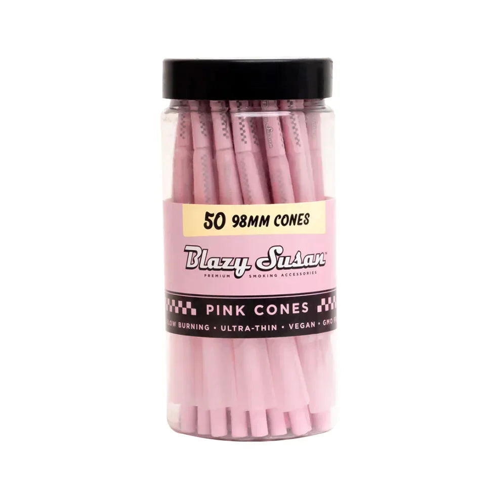 Blazy Susan | Pink 98mm Cones Pack of 50 Pre-rolled Cone (Bulk / Tower) Smoking Cat Distribution