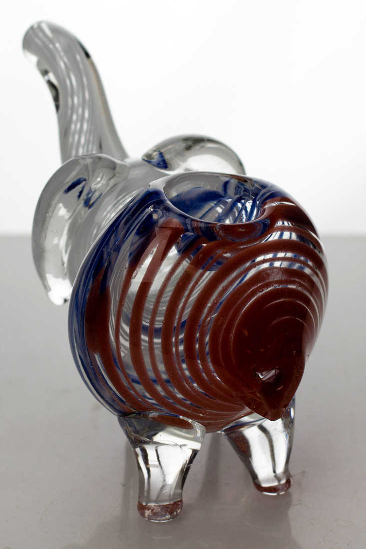 Standing elephant glass hand pipe Glass Pipe ONE