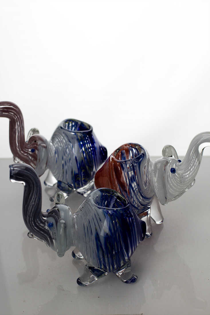 Standing elephant glass hand pipe Glass Pipe ONE