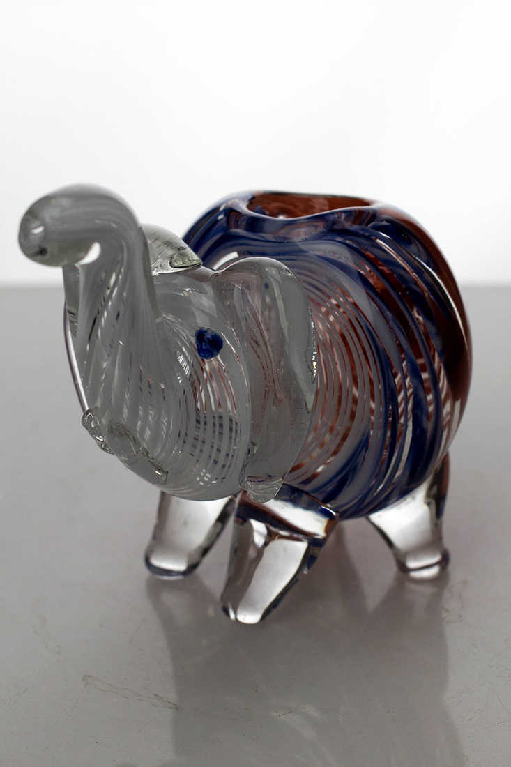 Standing elephant glass hand pipe Glass Pipe ONE