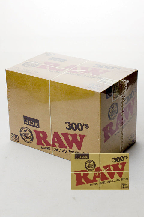 RAW 300's. Natural Unrefined - 40 packs 1 - 1/4" Size ONE