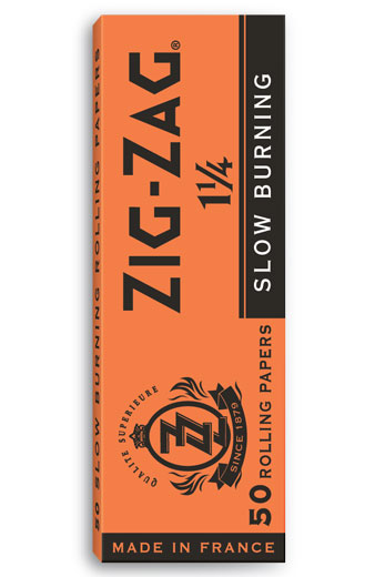 ZIG-ZAG Slow burning Orange Papers 1 1/4 - 25 packs 1 - 1/4" Size ONE
