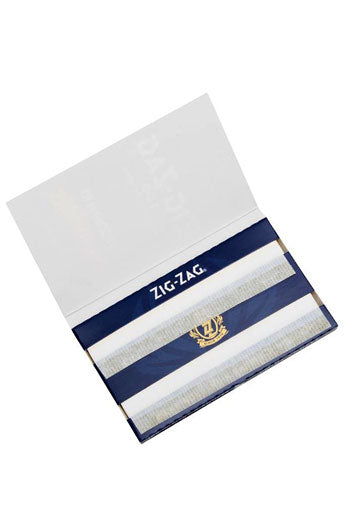 Zig Zag Free burning Blue Papers Kutcorners Single Wide Size ONE