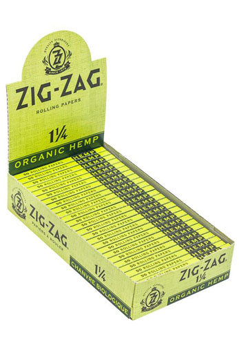 Zig Zag Organic Hemp Papers 1 1/4 - 25 packs 1 - 1/4" Size ONE