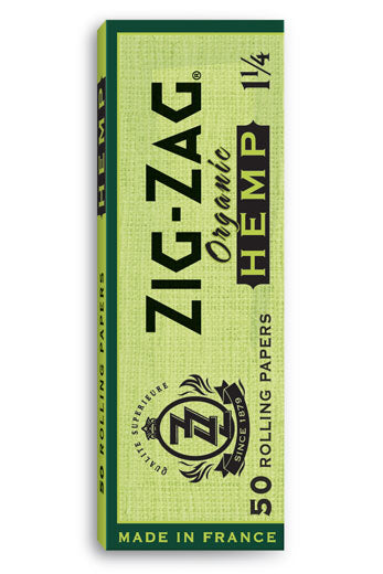 Zig Zag Organic Hemp Papers 1 1/4 - 25 packs 1 - 1/4" Size ONE