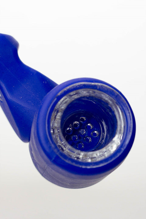 Silicone hand pipe with multi holes glass bowl and tube ( GP1537 ) Silicone Pipe ONE