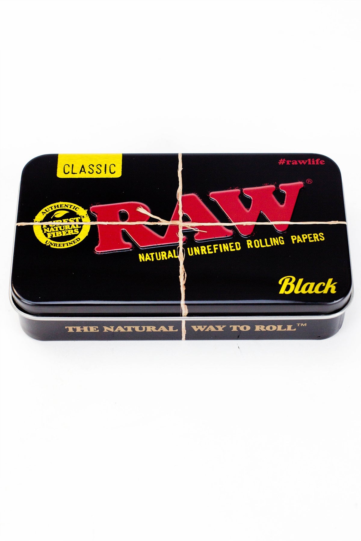 RAW Metal Tin Box Case ONE Raw Black