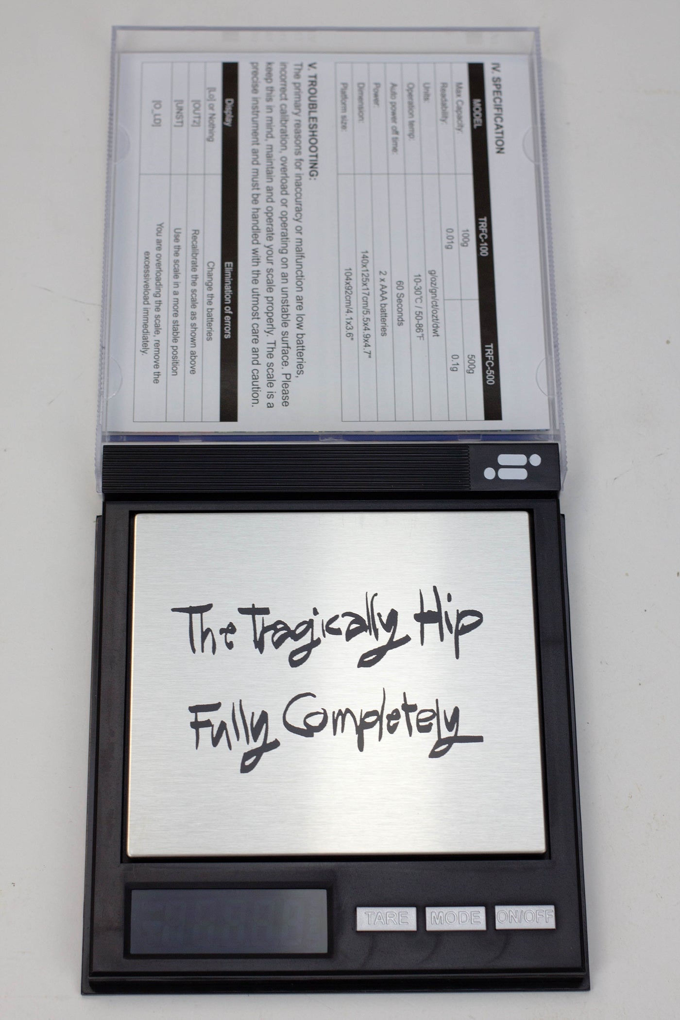 INFYNITI The Tragically HIP TRFCO 100 scale Scale ONE