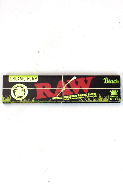 RAW Black Organic Hemp Rolling Paper 1 - 1/4" Size ONE
