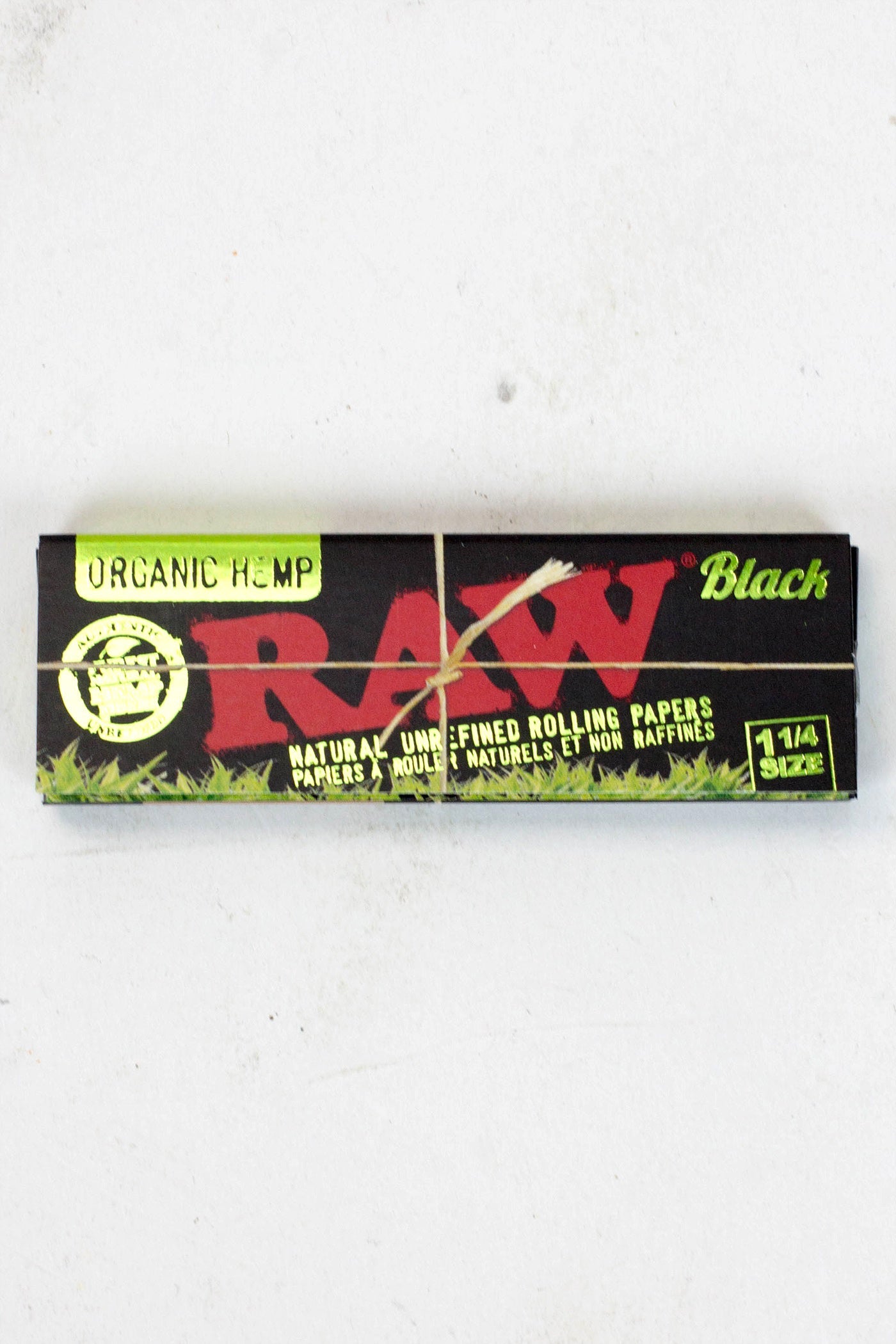 RAW Black Organic Hemp Rolling Paper 1 - 1/4" Size ONE