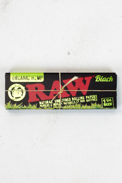 RAW Black Organic Hemp Rolling Paper 1 - 1/4" Size ONE