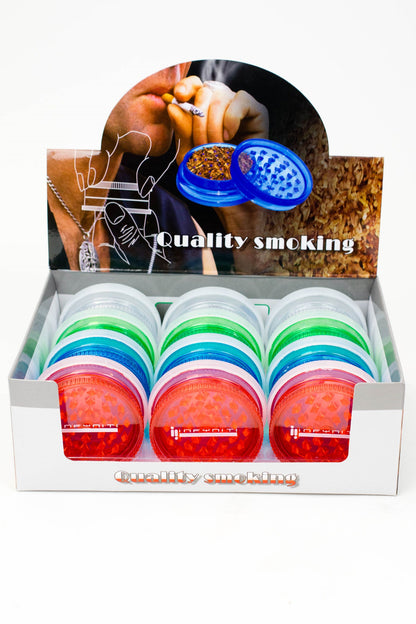 Infyniti 3 parts plastic grinder Box of 12 ( GR6024 ) Display Pack ONE