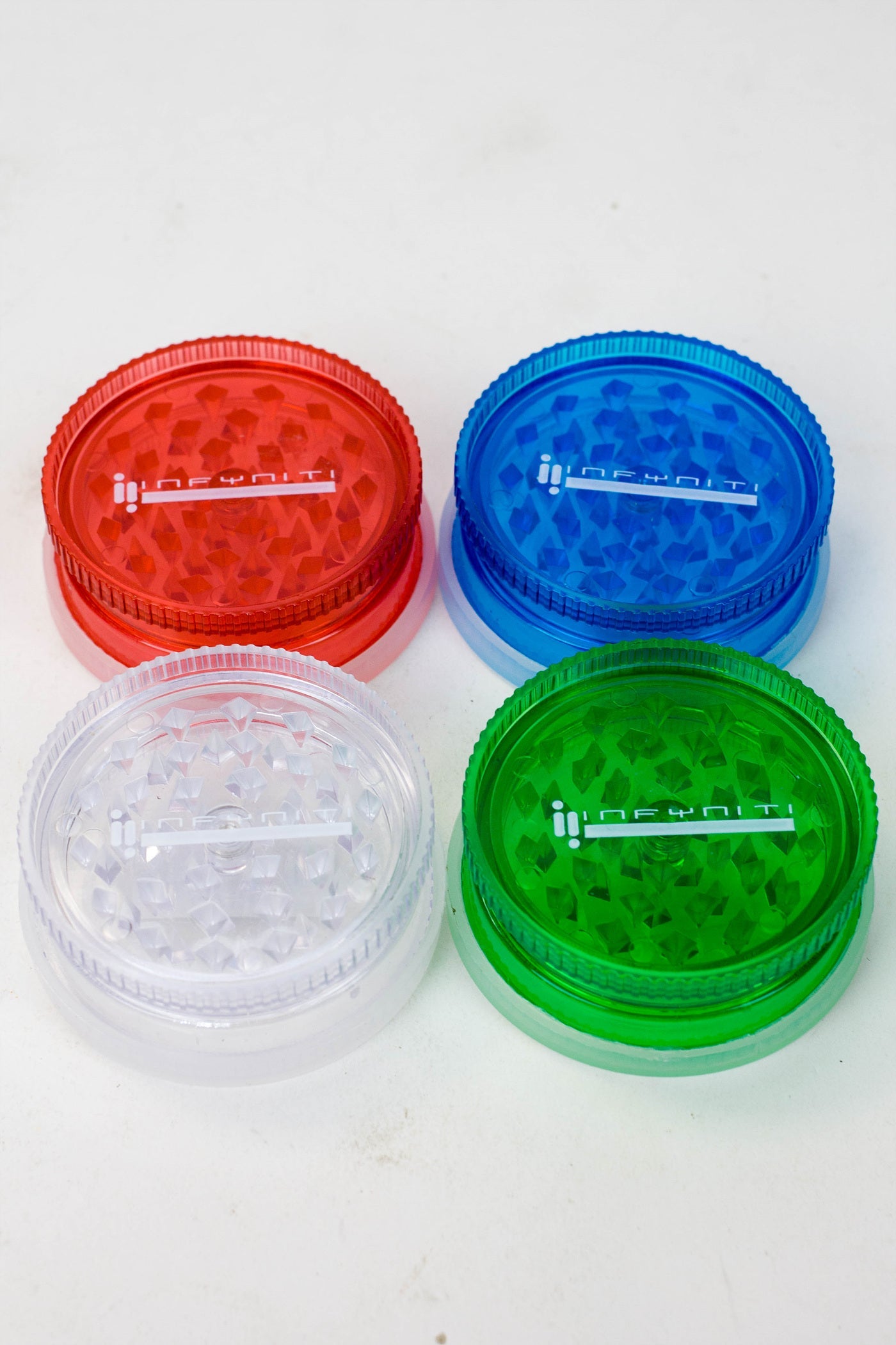 Infyniti 3 parts plastic grinder Box of 12 ( GR6024 ) Display Pack ONE