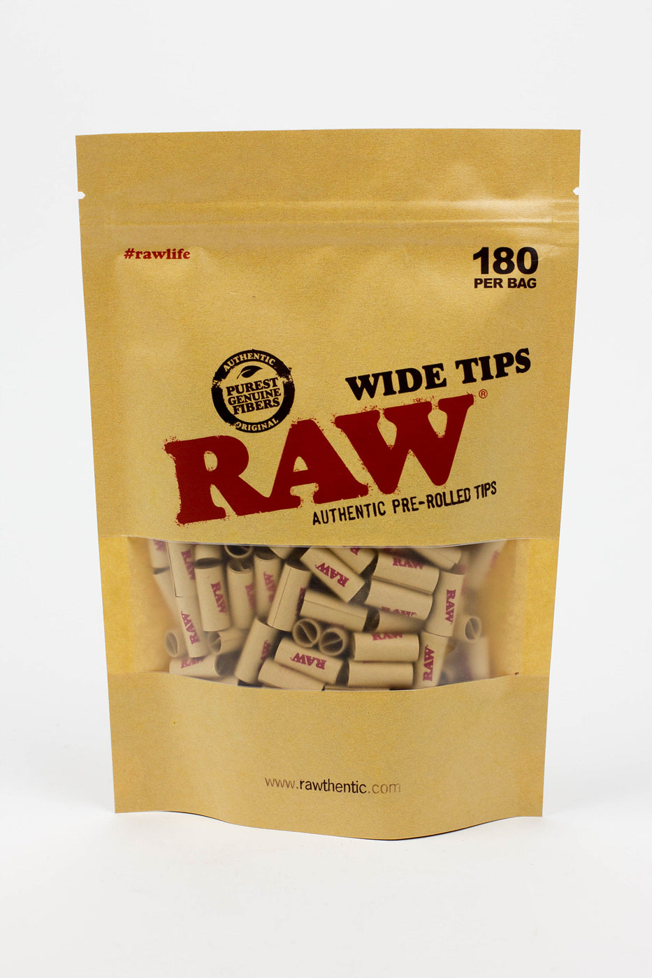 Raw Rolling paper pre-rolled WIDE filter tips Bag of 180 Filter Tip ONE