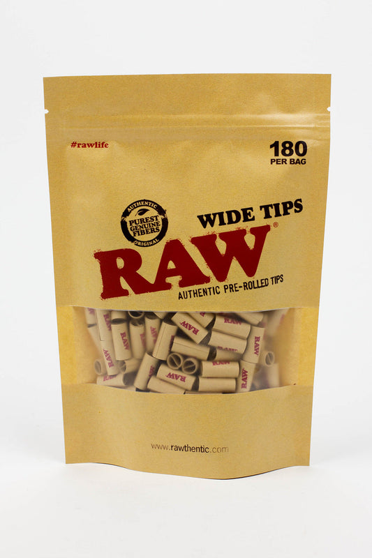 Raw Rolling paper pre-rolled WIDE filter tips Bag of 180 Filter Tip ONE