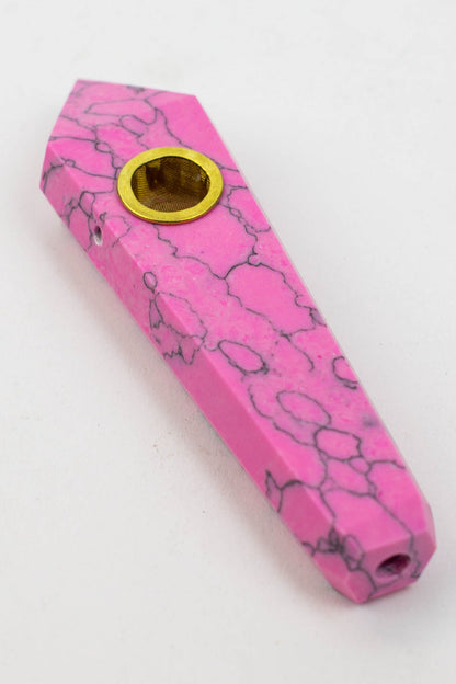 Acid Secs - Crystal Stone Smoking Pipe with choke hole Quartz · Stone Pipe Acid Secs Productions Inc. Pink Howlite