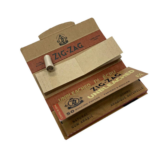 Zig Zag Unbleached 1 1/4 Paper and Unbleached Tips 1 - 1/4" Size ONE