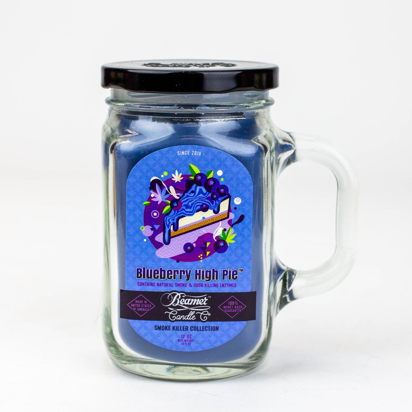 Beamer Candle Co.| Ultra Premium Jar Smoke killer collection candle Candle ONE Blueberry High Pie
