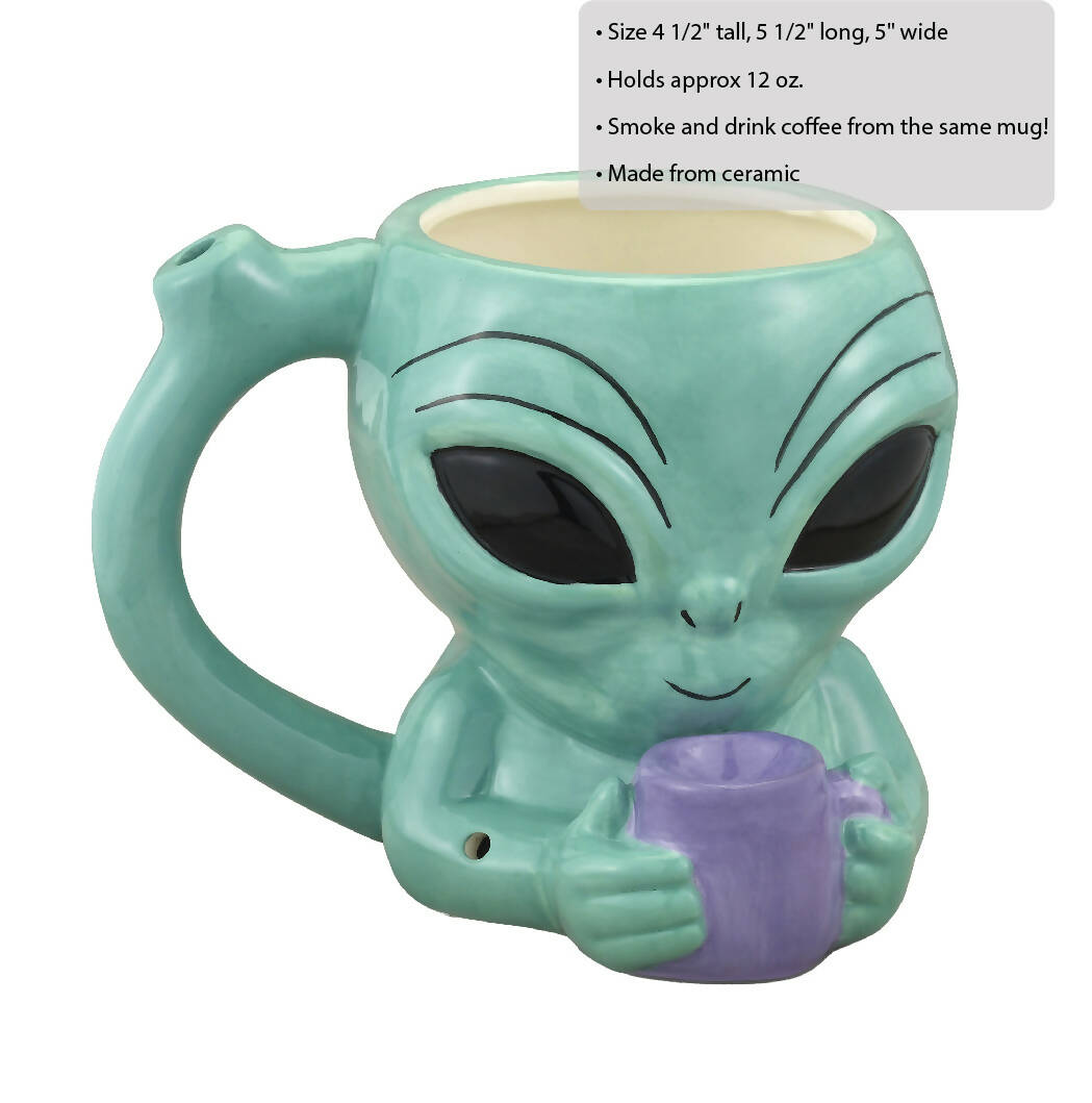 Alien Pipe Mug Mug Pipe Roast and Toast Gifts