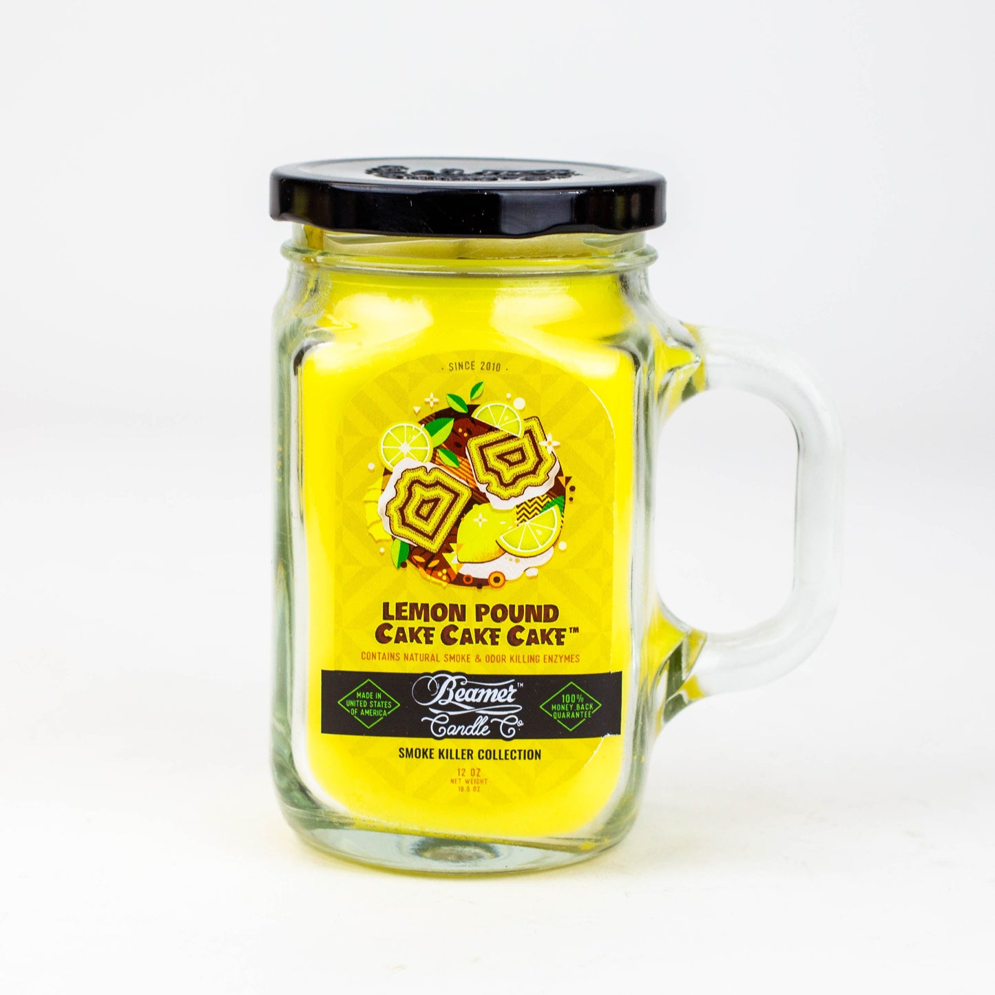 Beamer Candle Co.| Ultra Premium Jar Smoke killer collection candle Candle ONE Lemon Pound Cake