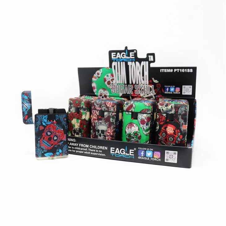 Eagle Torch | SUGAR SKULL Slim Torch lighter Box of 20 [PT161SS] Torch LEHIGH WHOLESALE