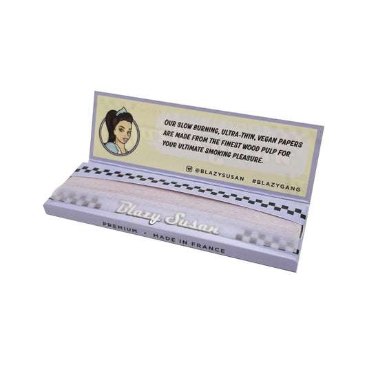 Blazy Susan | Purple 1-1/4 Rolling paper box of 50 1 - 1/4" Size Smoking Cat Distribution