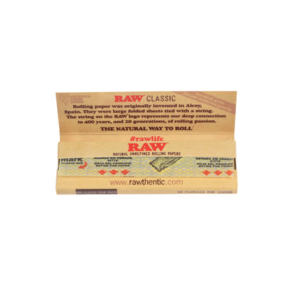 Raw classic single wide rolling paper Single Wide Size ONE