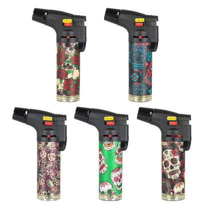 Sky Torch | Sugar Skull Design Torch Lighters – 15ct Display Box [SK101SS] Torch LEHIGH WHOLESALE